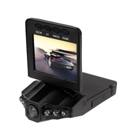 H198 HD infrared night vision car dashboard camera recorder with small screen.