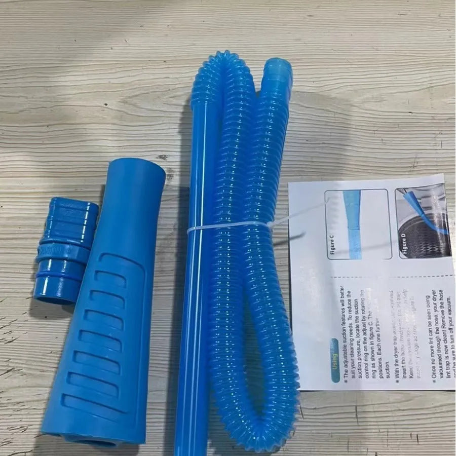 Blue plastic vacuum cleaner suction pipe with round head, 114cm length for appliance cleaning
