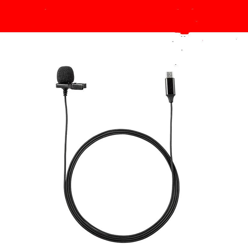Lavalier wired radio microphone with omni-directional pickup and six style options for professional audio recording