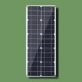 30W semi-flexible solar panel for outdoor USB charging of phones and cameras