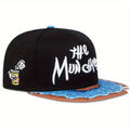 American-style flat brim cap in polyester with dome top and notched brim, available in five colours.