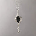 Hollow out creative pendant necklace with Mori style winding design on adjustable alloy chain