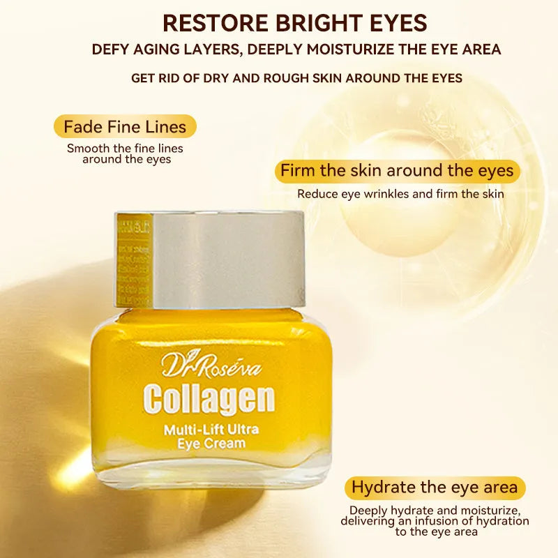 DR.ROSEVA Anti-Wrinkle Collagen Eye Cream 76g jar with hydrating formula for dark circles and fine lines