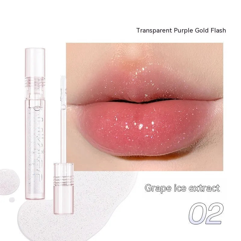 Uiss Star Frozen Crushed Ice Lip Oil 2ml moisturising transparent lip gloss in four named shades