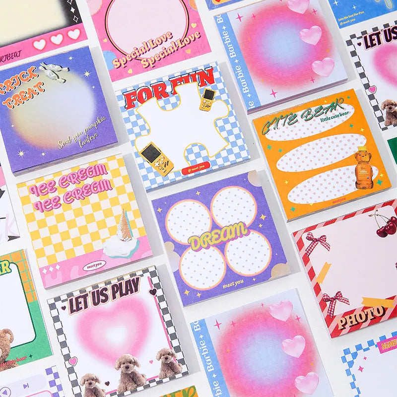 Korean note paper notepad with tear-off sheets showing Long Dream and Trick-or-Treat colour options
