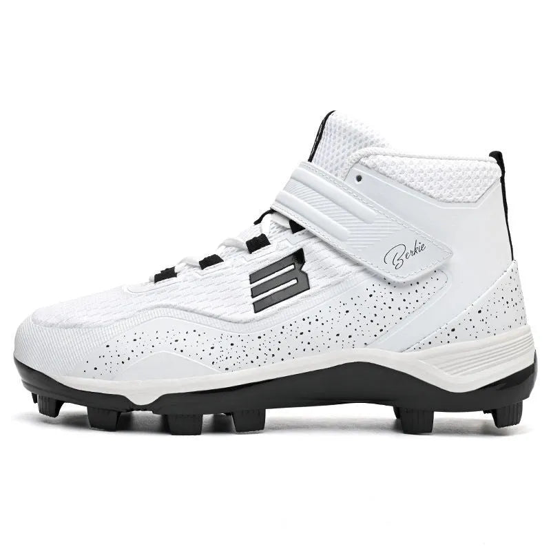 Youth training sneakers with Velcro closure and rubber sole in black or white colours