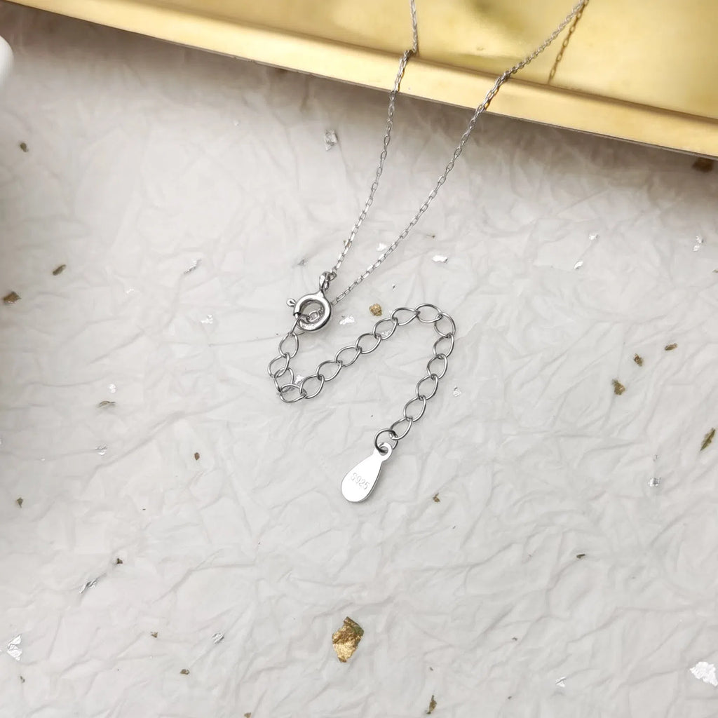 925 silver zircon small pineapple pendant necklace with 45cm carven cross-chain, fruit shaped design for women