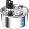 Stainless steel heated pet water fountain with constant temperature control unit