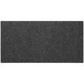 Black gray wool felt desk pad 80cm x 40cm non-slip for keyboard and mouse