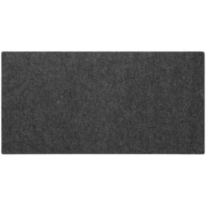 Black gray wool felt desk pad 80cm x 40cm non-slip for keyboard and mouse