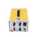 30A DC jewelry spot welder with foot pedal, soldering tweezers, and pedestal on a workbench