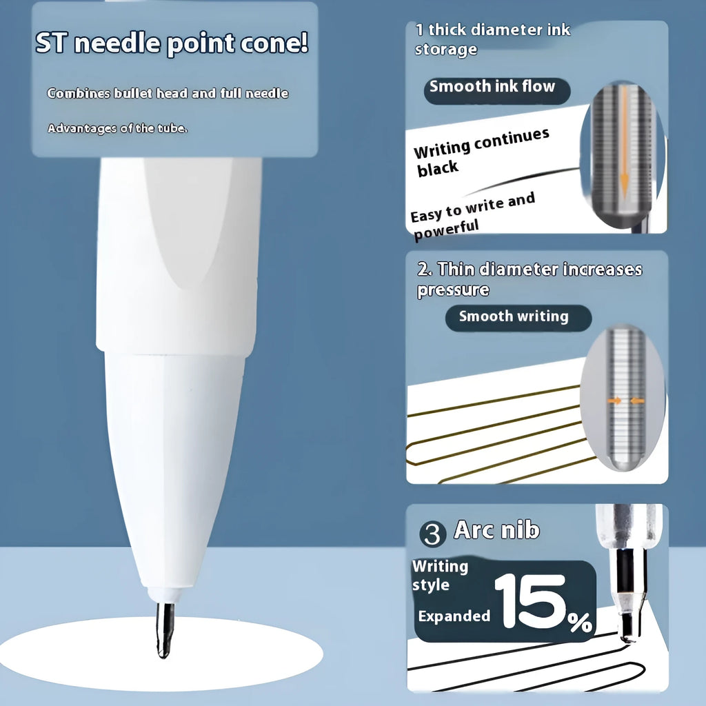 Quick-drying gel pen refills in four colours with 500m writing capacity
