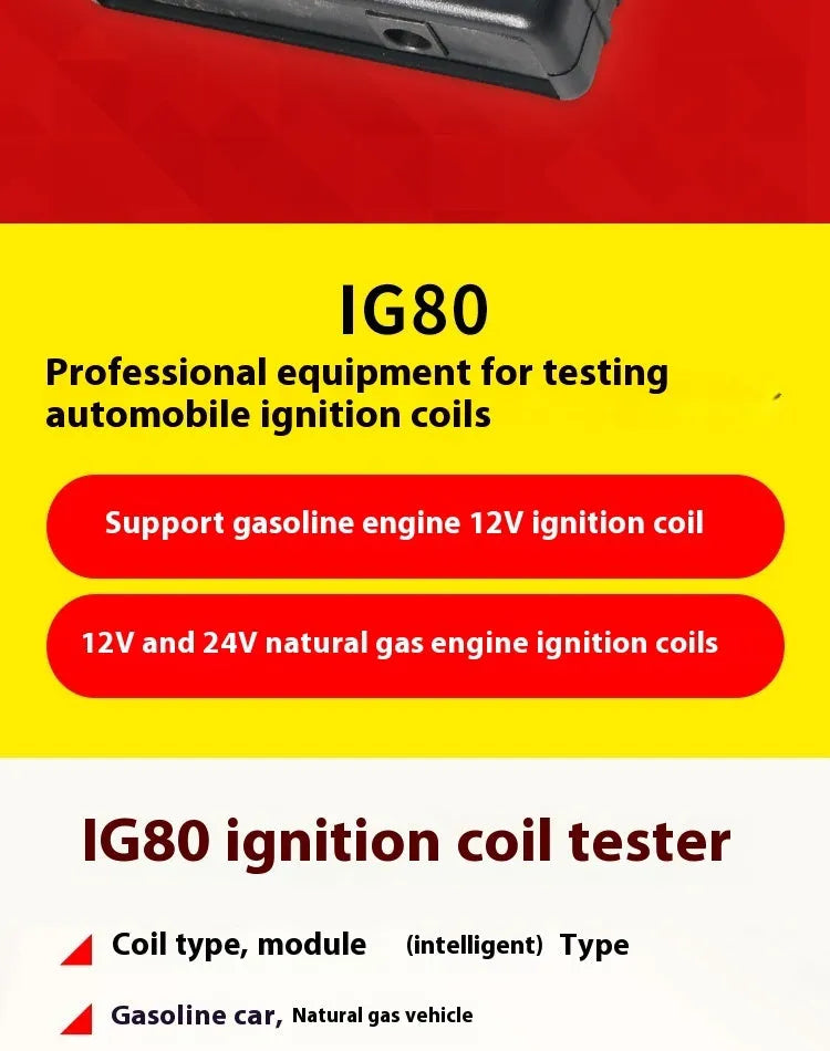 IG80 automobile ignition coil detector for gasoline and natural gas vehicles