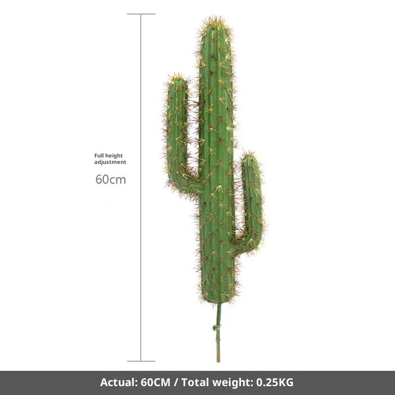 Artificial cereus decorative plant 60cm tall Nordic green soft PVC home decoration photography prop