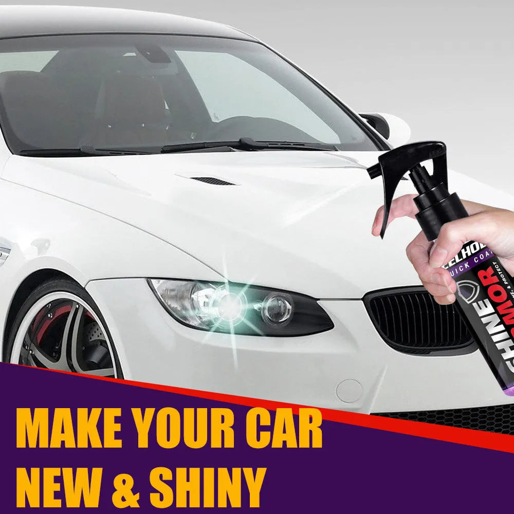 Purple liquid car coating spray in a bottle, showing 30ml and 100ml size options.