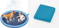 Non-slip splash pad for kids and pet dogs blue PVC inflatable 150cm outdoor water spray play mat