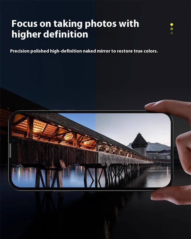Tempered glass camera lens protector film for iPhone 11 to 15 rear camera, transparent or silk screen