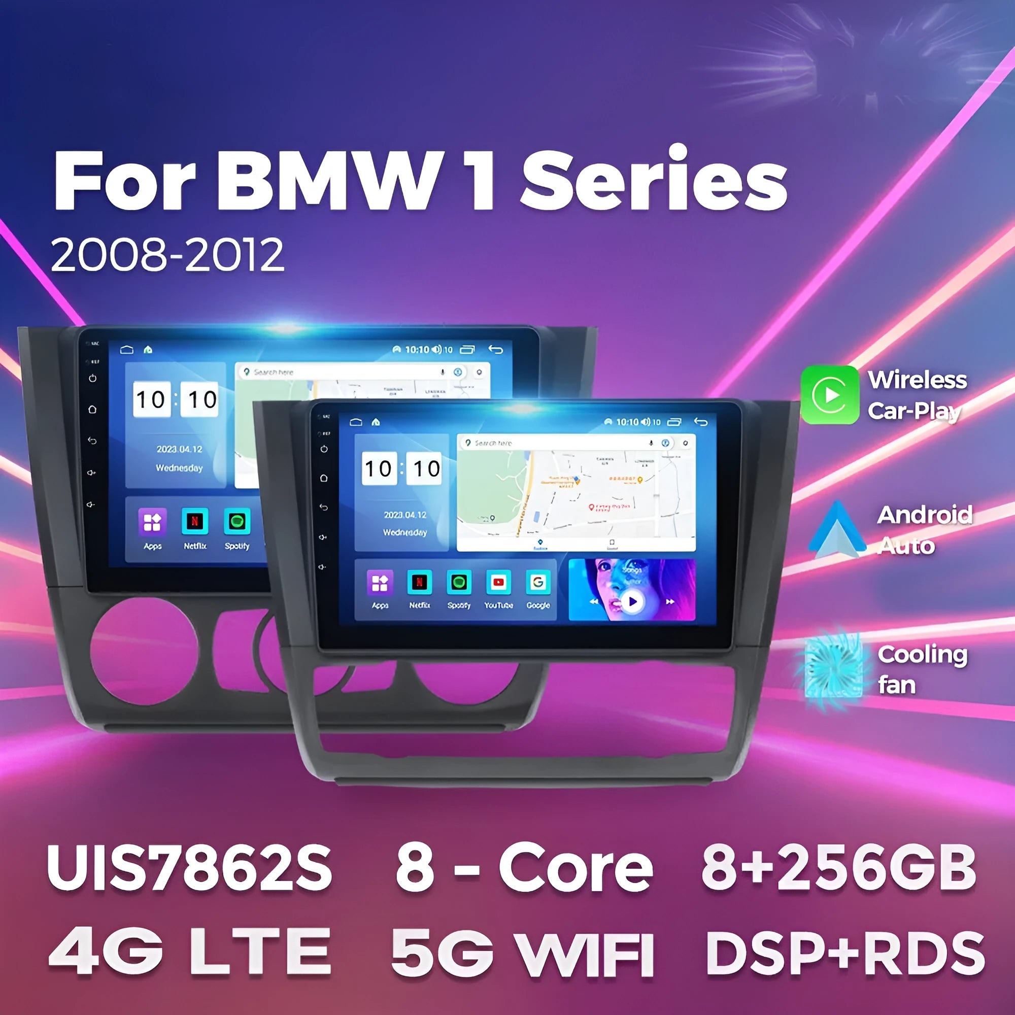 Android 9-inch touchscreen car navigation radio unit for BMW E87 dashboard