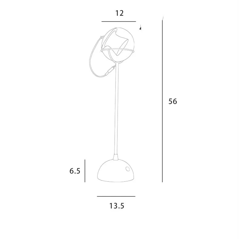 Glass lampshade desk lamp with touch switch dimming control and LED light source
