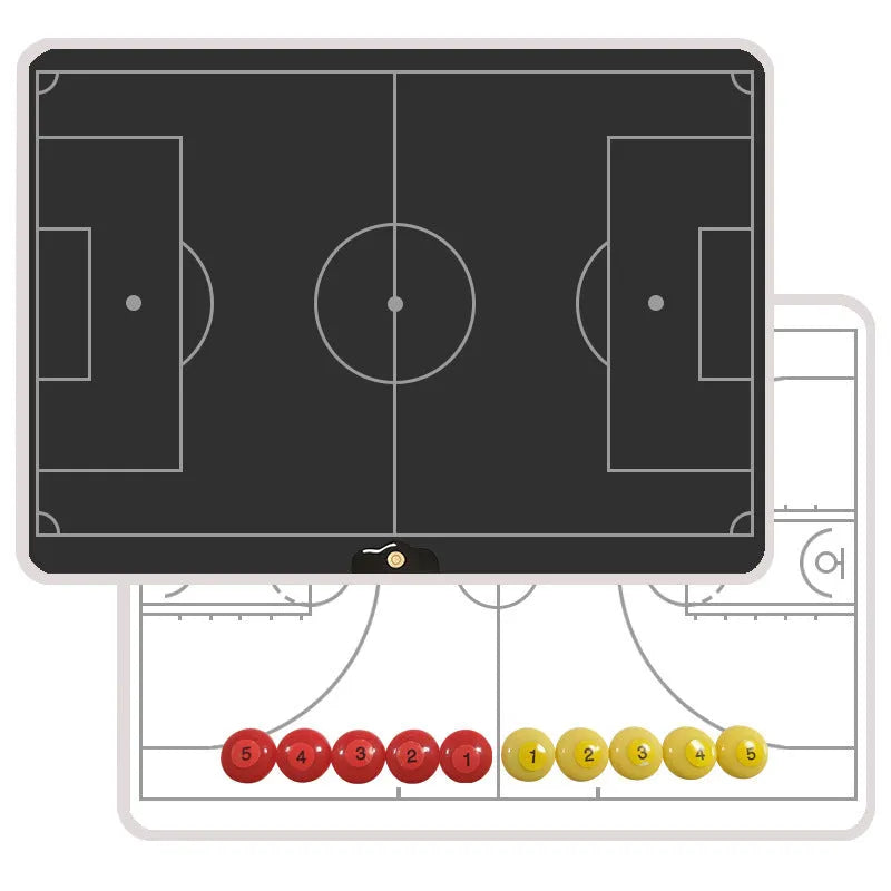 Black LCD electronic sports score board in 14-inch or 17-inch double-sided magnetic design with pen and charging cable