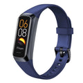 HD sports watch with AMOLED screen, silicone strap, and IP67 waterproof plastic case