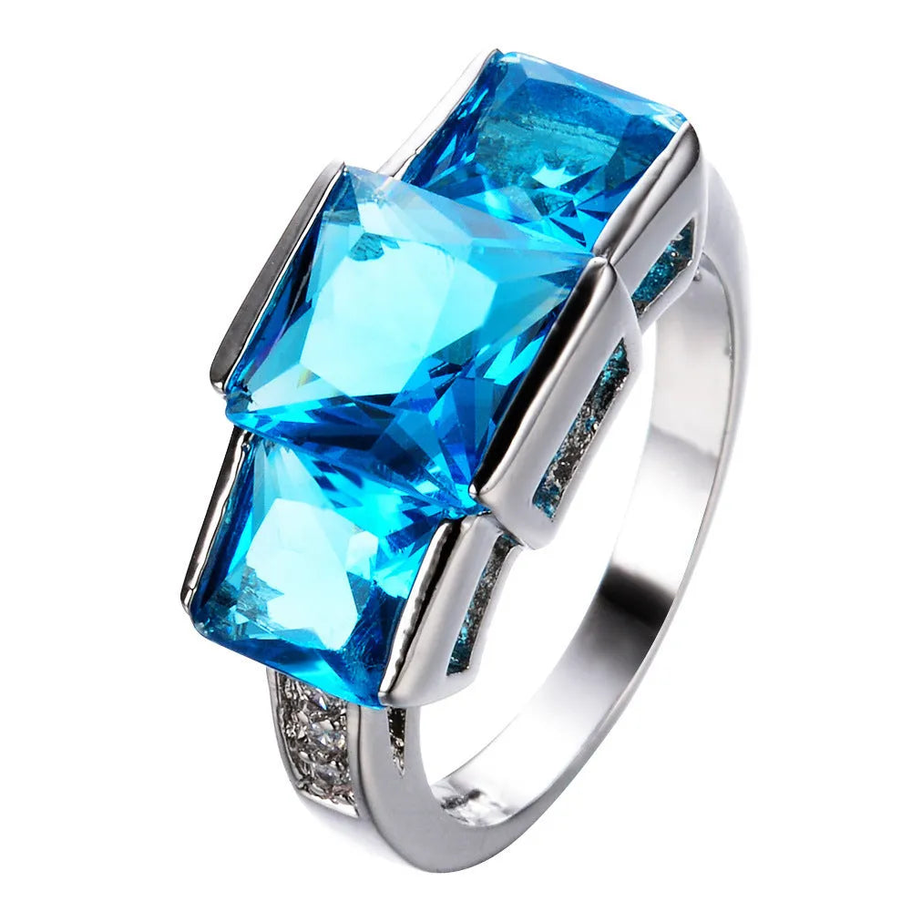 Women's electroplated copper ring in multiple colours with geometric design available sizes 6 to 10