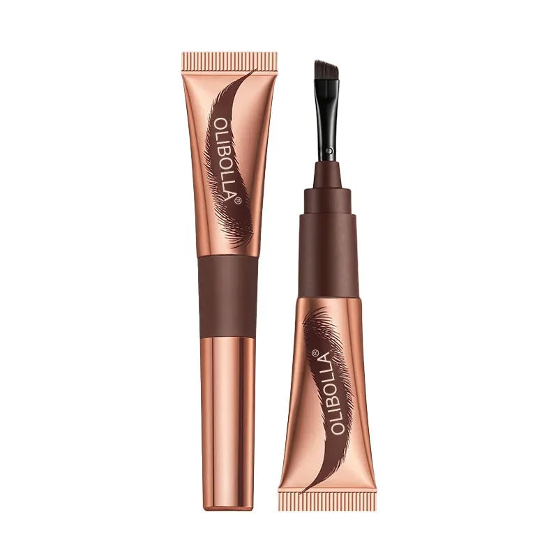 Waterproof eyebrow gel cream pencil in Espresso 01, Taupe 02, Auburn 03, and Chocolate 04 for universal skin types