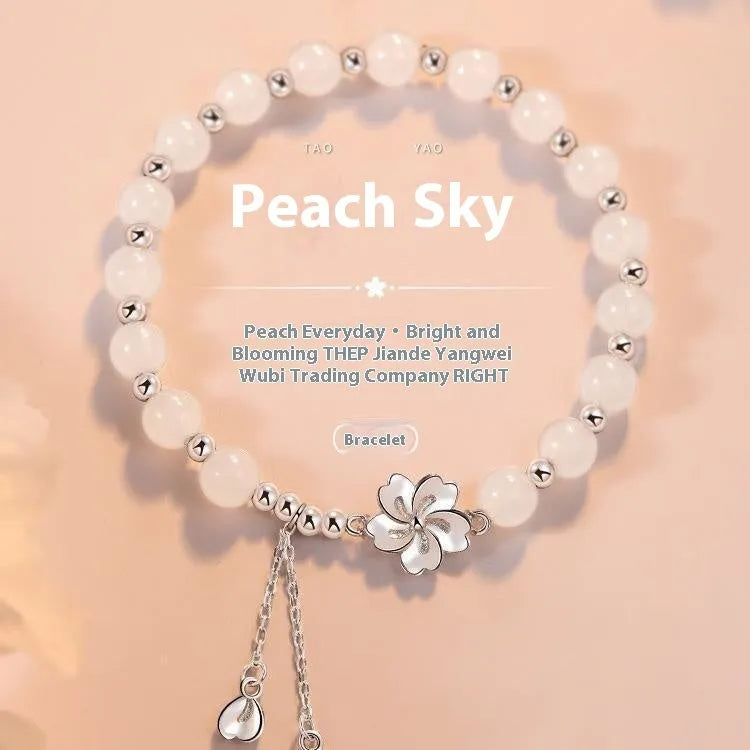 Chinese style resin beaded bracelet with floral designs for couples in S493 colour options