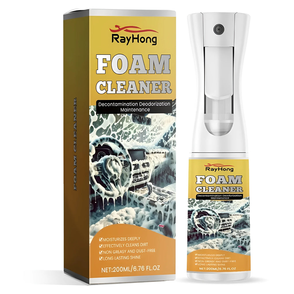 Multi Purpose Foam Cleaner For Automobiles 200ml bottle with spray nozzle, 5.8x19.8cm, for car upholstery