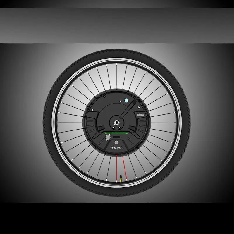 Imotor 3.0 black alloy hub motor wheel for electric mountain bike conversion kit.