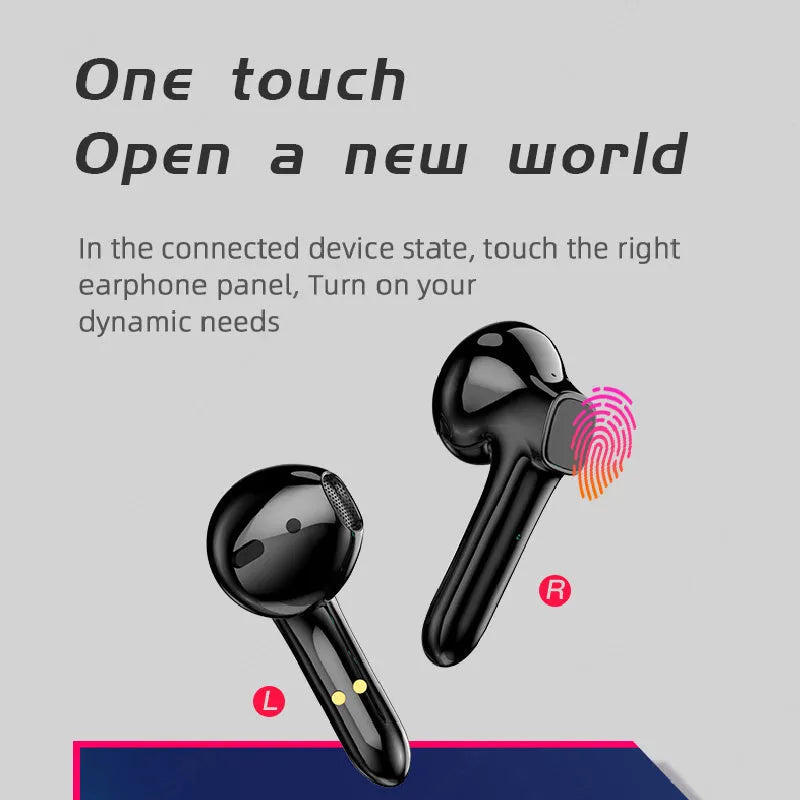 Black wireless Bluetooth gaming headset with compact ear cups and minimalist design