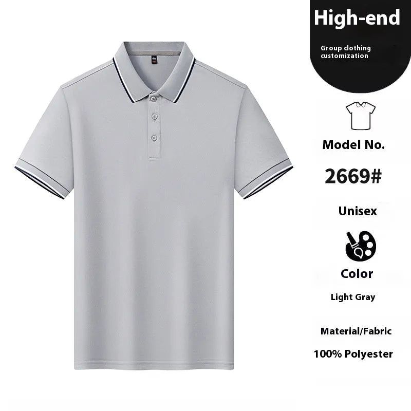 Youth wearing Ice Ion lapel short sleeve polo shirt in thin nylon polyester fabric
