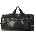 Camouflage waterproof luggage bag with 20L capacity and stripe pattern lining