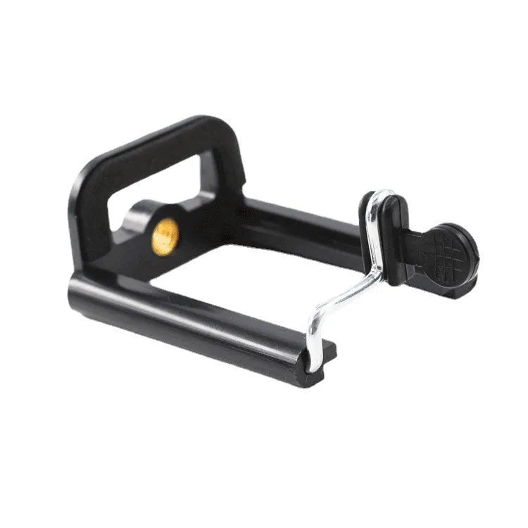 Black plastic U-clip mobile phone handlebar mounting bracket for bikes and motorcycles