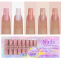 Nude seamless removable nail stickers in ultra-thin design for sweet and hot girl styles