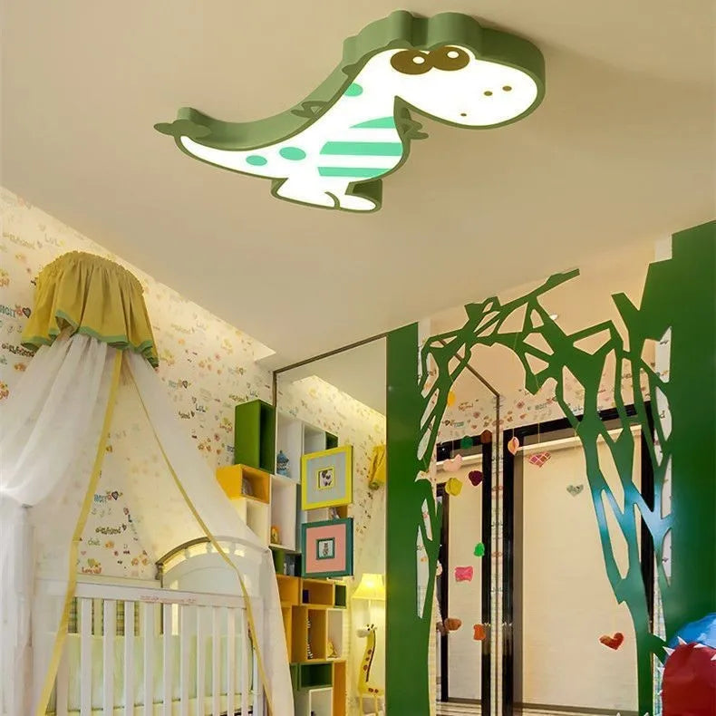 Cartoon dinosaur ceiling light with 48cm diameter and electrodeless dimming control