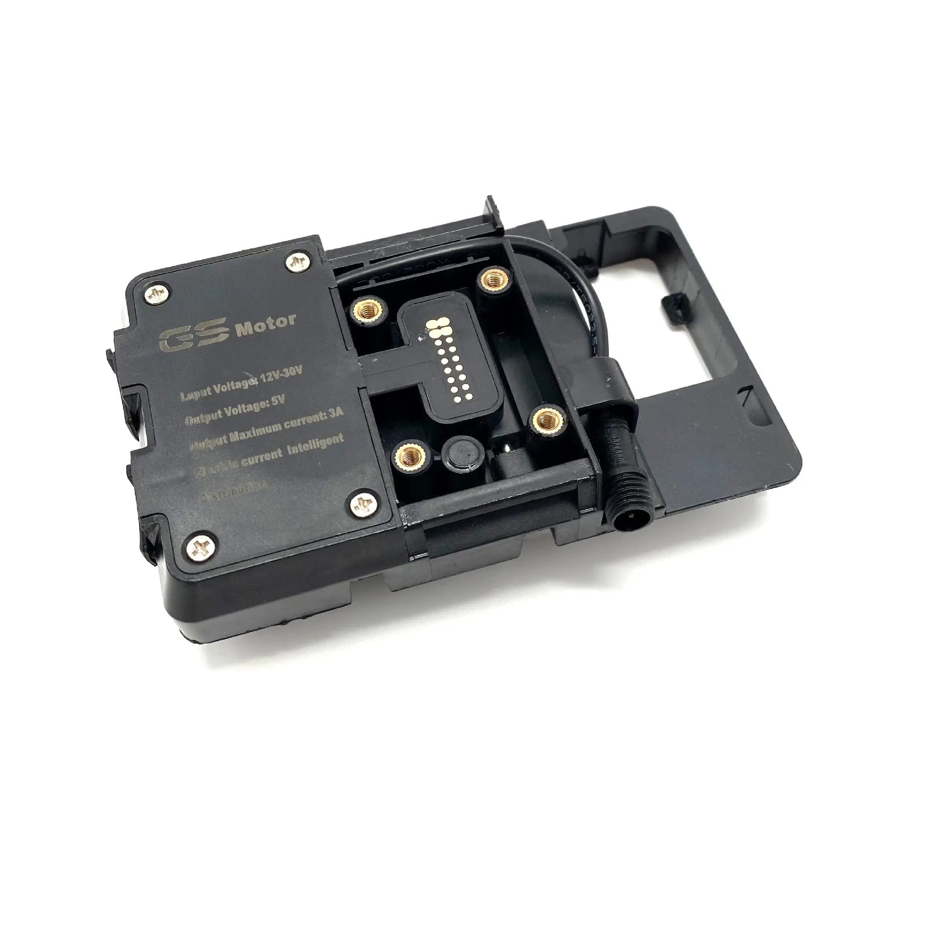 Black ABS plastic motorcycle navigation bracket for BMW R1200GS and R1250GS bikes