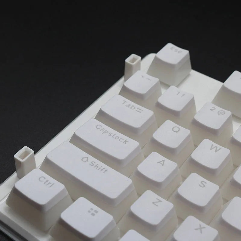 108-key pudding keycap set with transparent sides for mechanical keyboards in various colour options