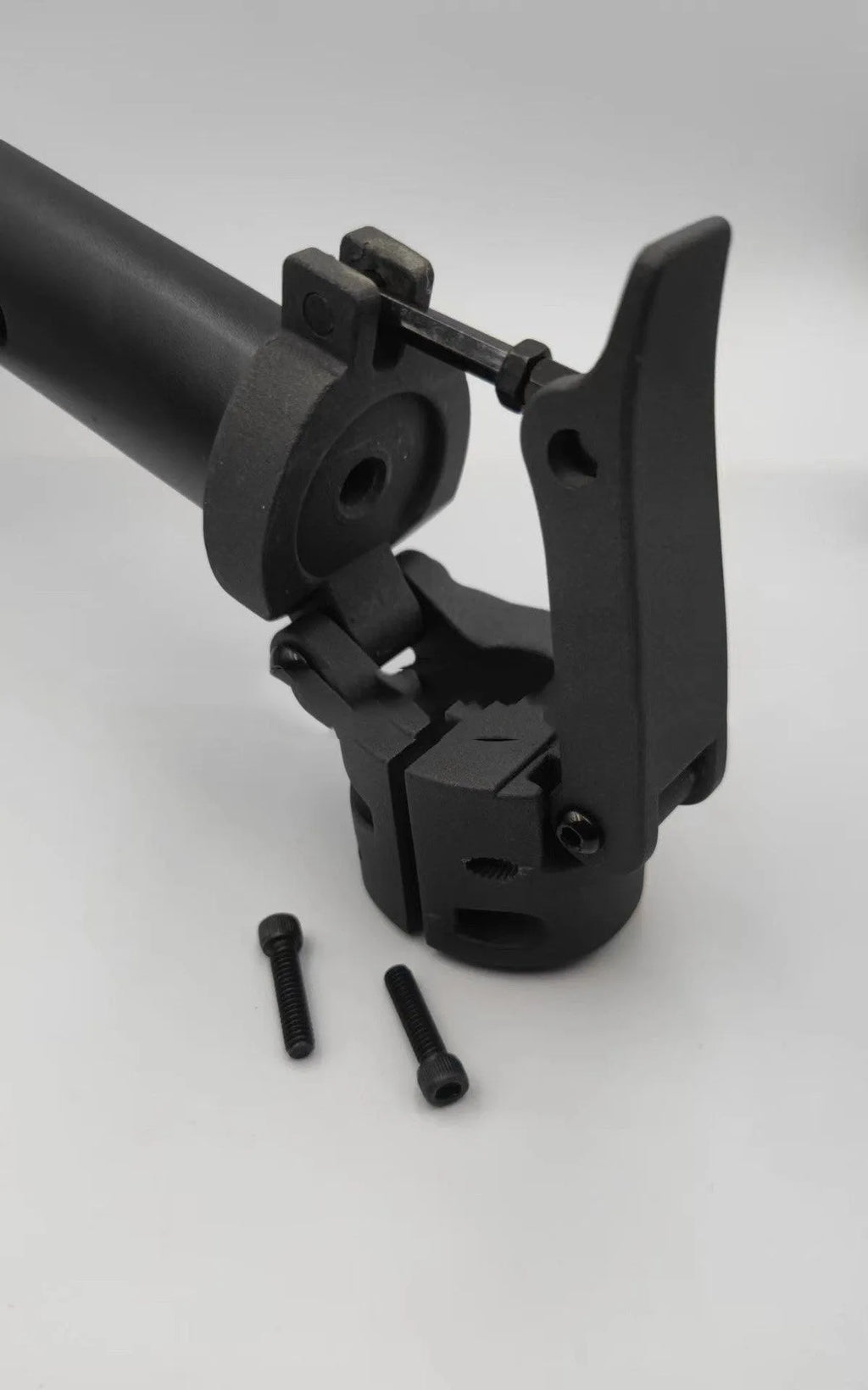 Black folding upright bar accessory for Nanbo No. 9 electric scooter.