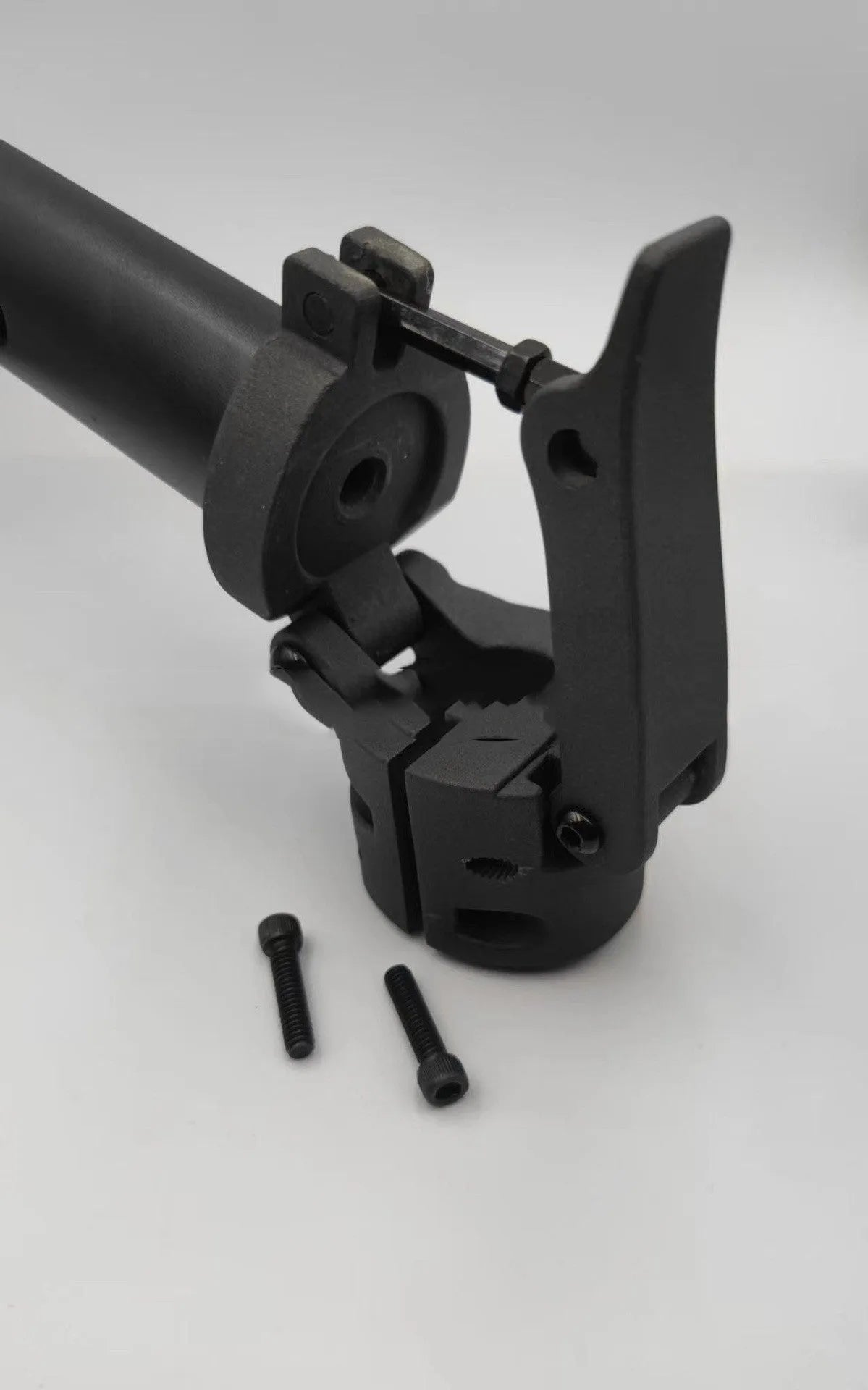 Black folding upright bar accessory for Nanbo No. 9 electric scooter.