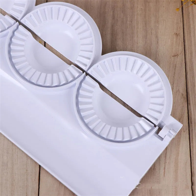 Pure white ABS plastic dumpling mould maker for pressing and sealing dumplings and cookies, compact kitchen gadget