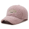 Winter baseball cap with lambskin lining in adjustable dome design showing colour options